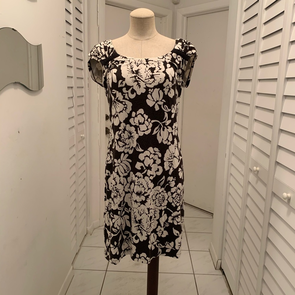 Tommy Bahama B&W Floral Dress
